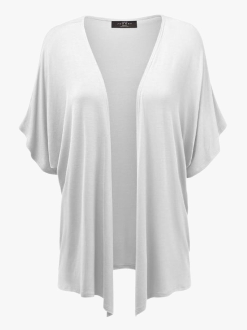 Made by Johnny White Open-Front Lightweight Women's Plus XXXL Cardigan Sweater